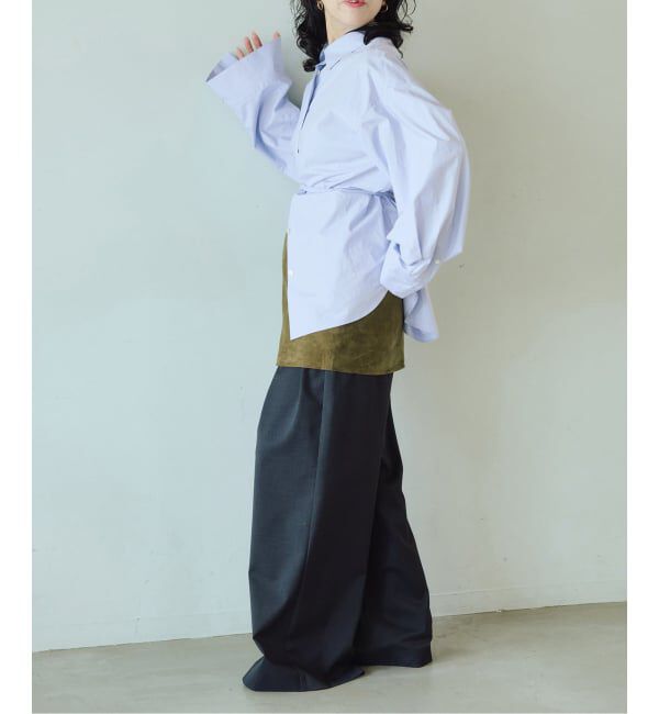 IENA LA BOUCLE「コットンシルクタイプライターシャツ」|シャツ・ブラウス|