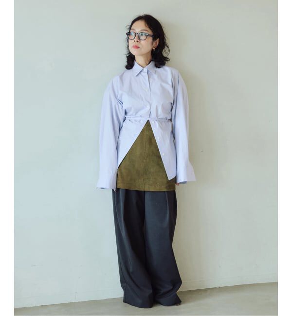 IENA LA BOUCLE「コットンシルクタイプライターシャツ」|シャツ・ブラウス|