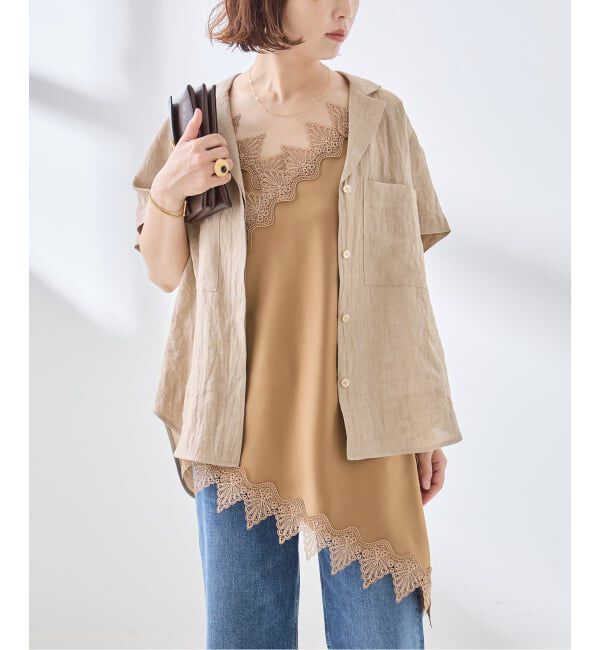 journal standard L'essage「The Loom/ザ ルーム LACE CAMISOLE TOP キャミソール」|キャミソール|ベージュ