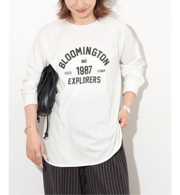 JOURNAL STANDARD relume「《新色》ラグランスリーブカレッジロングスリーブTEE」|Tシャツ・カットソー|ホワイト