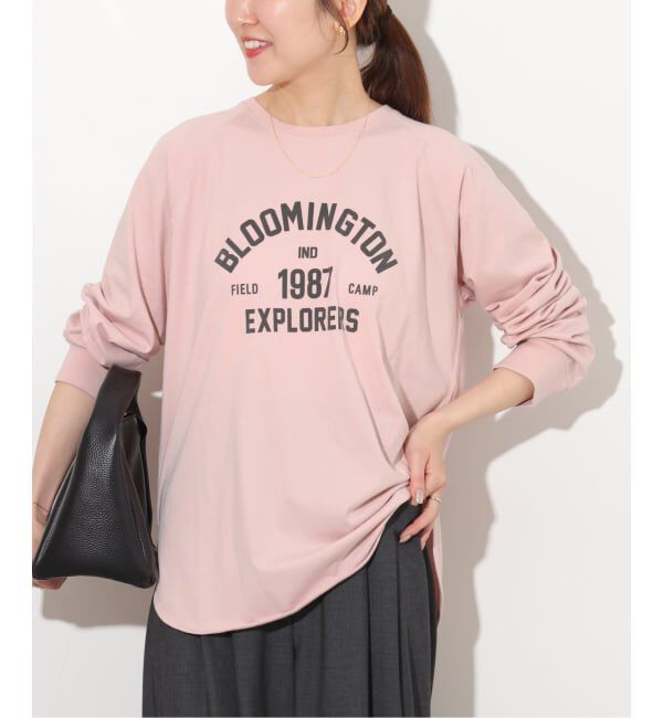 JOURNAL STANDARD relume「《新色》ラグランスリーブカレッジロングスリーブTEE」|Tシャツ・カットソー|ピンク
