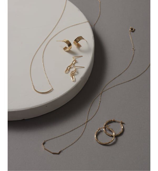 Lilas by Spick&Span「《追加予約》プレイドクリップチェーンピアス K10（両耳）」|ピアス|
