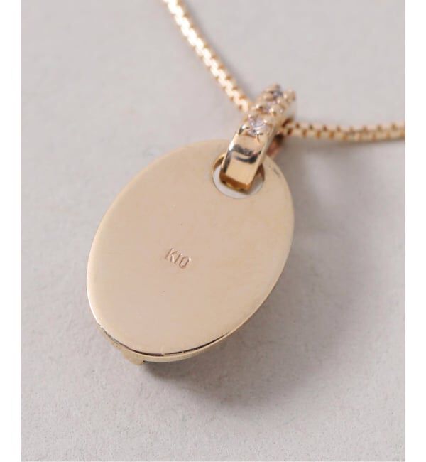 Lilas by Spick&Span「メレダイヤバチカンオニキス50cmネックレス K10」|ネックレス|