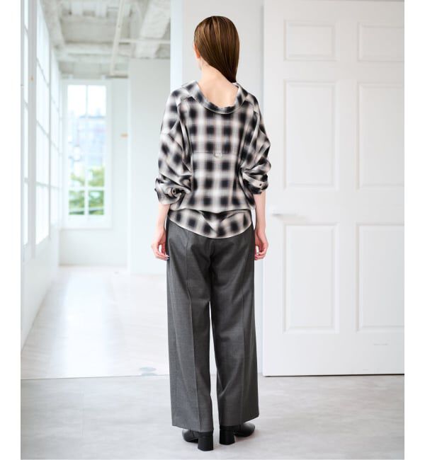 U by SPICK&SPAN「ツイルストレッチタックパンツ」|スラックス|