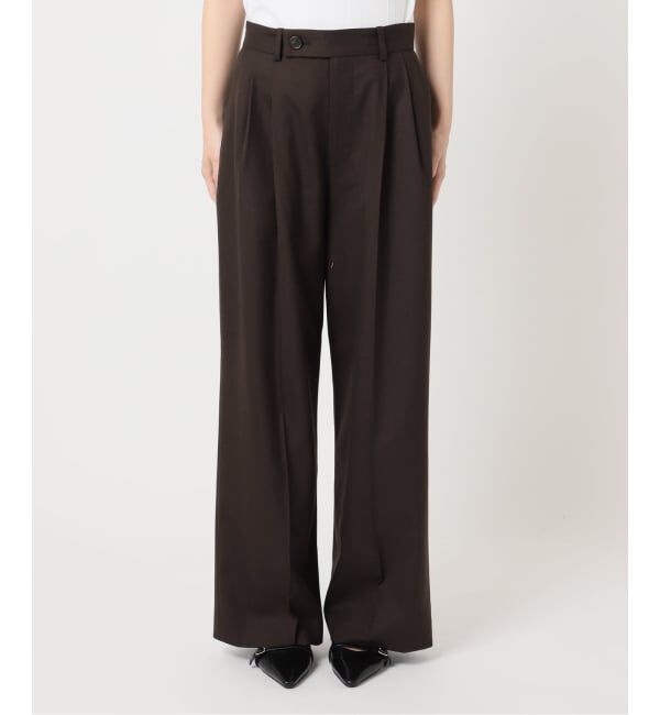 U by SPICK&SPAN「ツイルストレッチタックパンツ」|スラックス|