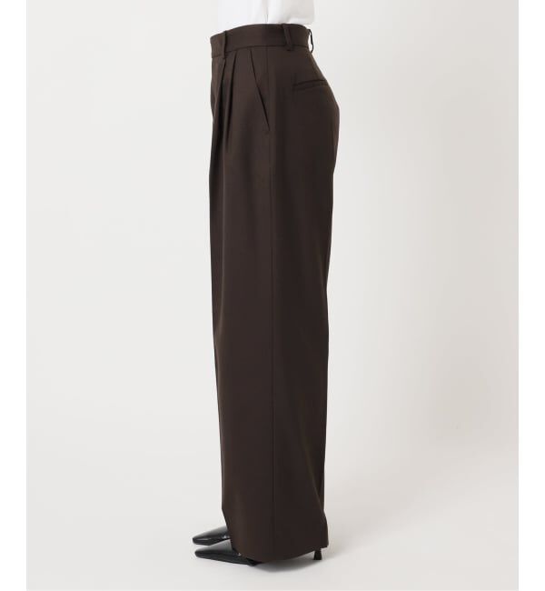 U by SPICK&SPAN「ツイルストレッチタックパンツ」|スラックス|