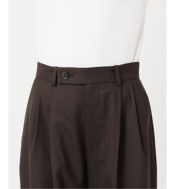 U by SPICK&SPAN「ツイルストレッチタックパンツ」|スラックス|