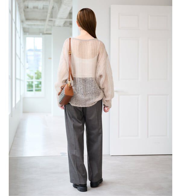 U by SPICK&SPAN「ツイルストレッチタックパンツ」|スラックス|
