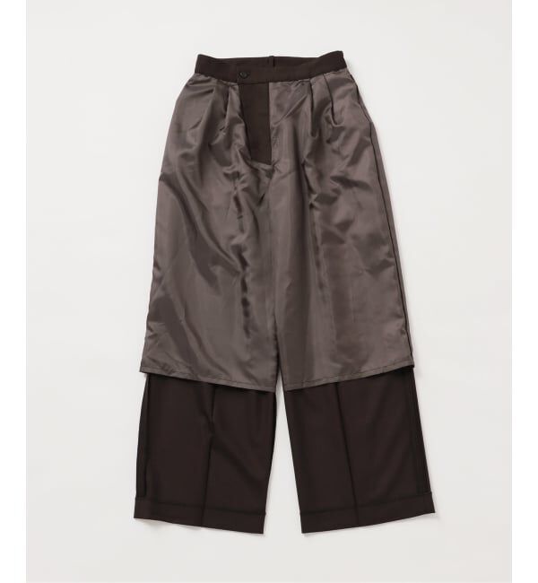 U by SPICK&SPAN「ツイルストレッチタックパンツ」|スラックス|