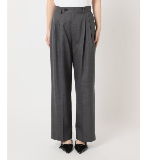 U by SPICK&SPAN「ツイルストレッチタックパンツ」|スラックス|