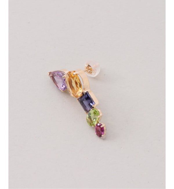 Lilas by Spick&Span「《追加予約》MIXストーンラインピアス K10（両耳）」|ピアス|