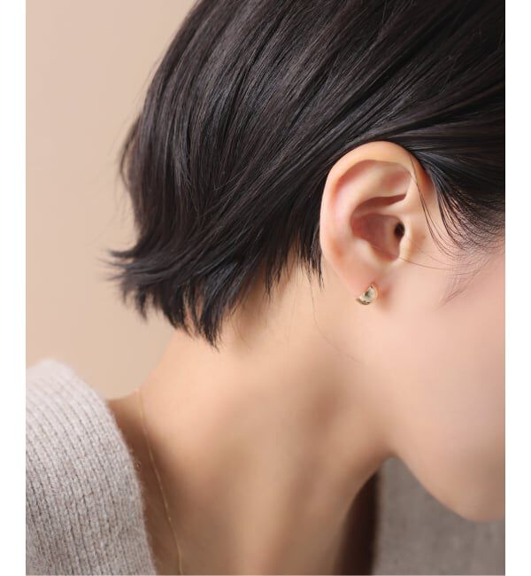 Lilas by Spick&Span「スモールムーンピアス K10（両耳）」|ピアス|