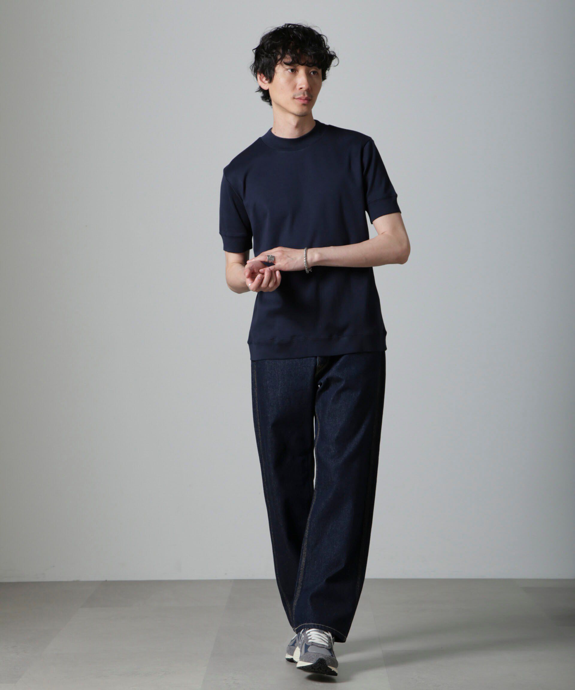 NANO universe「「FORMAL JERSEY」モックネックカットソー半袖」|Tシャツ・カットソー|
