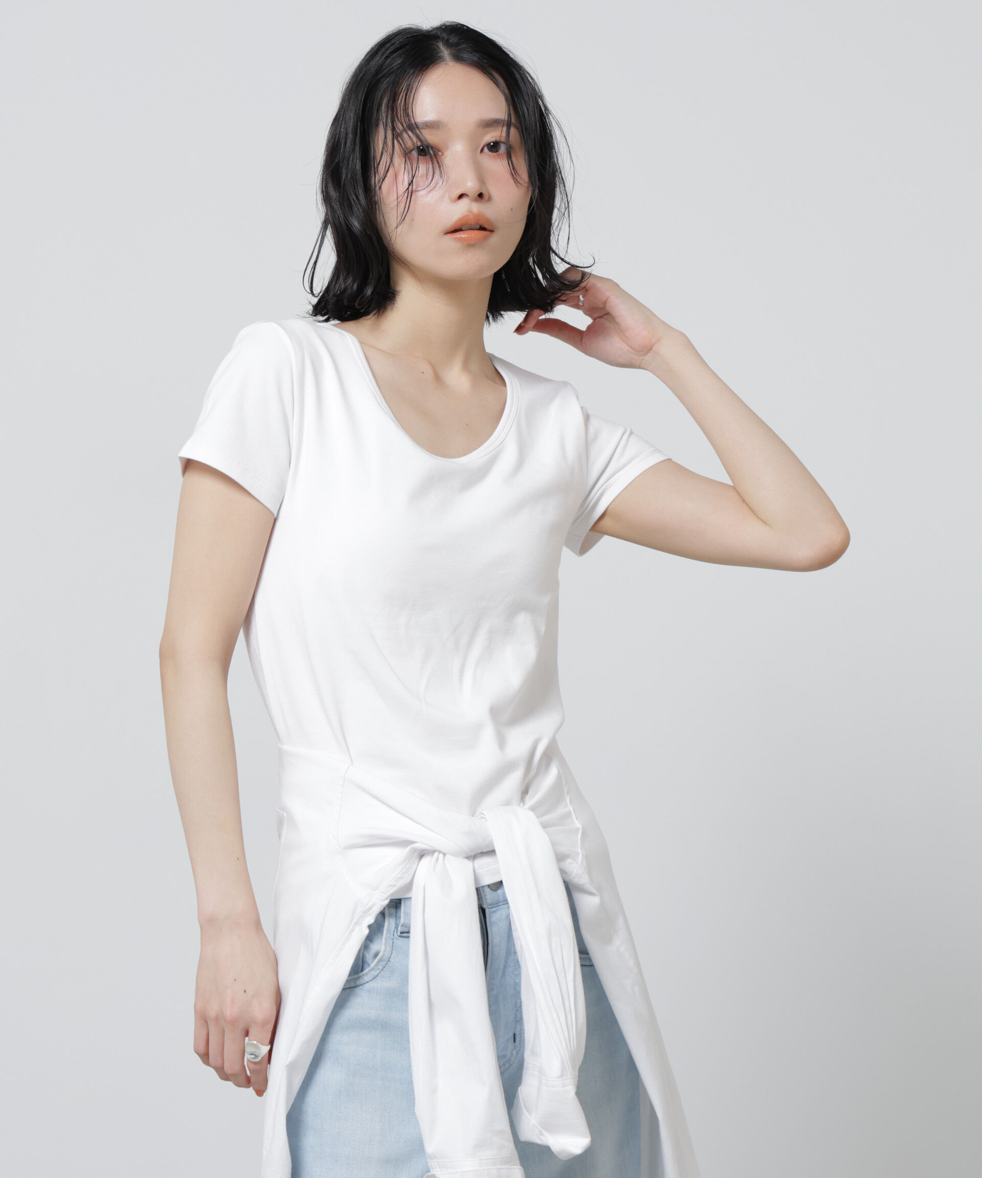 NANO universe「Anti Soaked(R) 汗染み防止カップ付きTシャツ」|Tシャツ・カットソー|