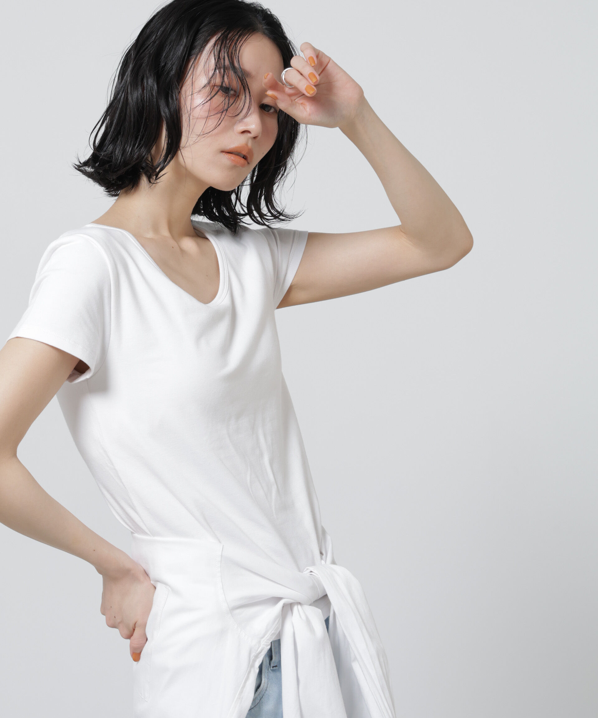NANO universe「Anti Soaked(R) 汗染み防止カップ付きTシャツ」|Tシャツ・カットソー|