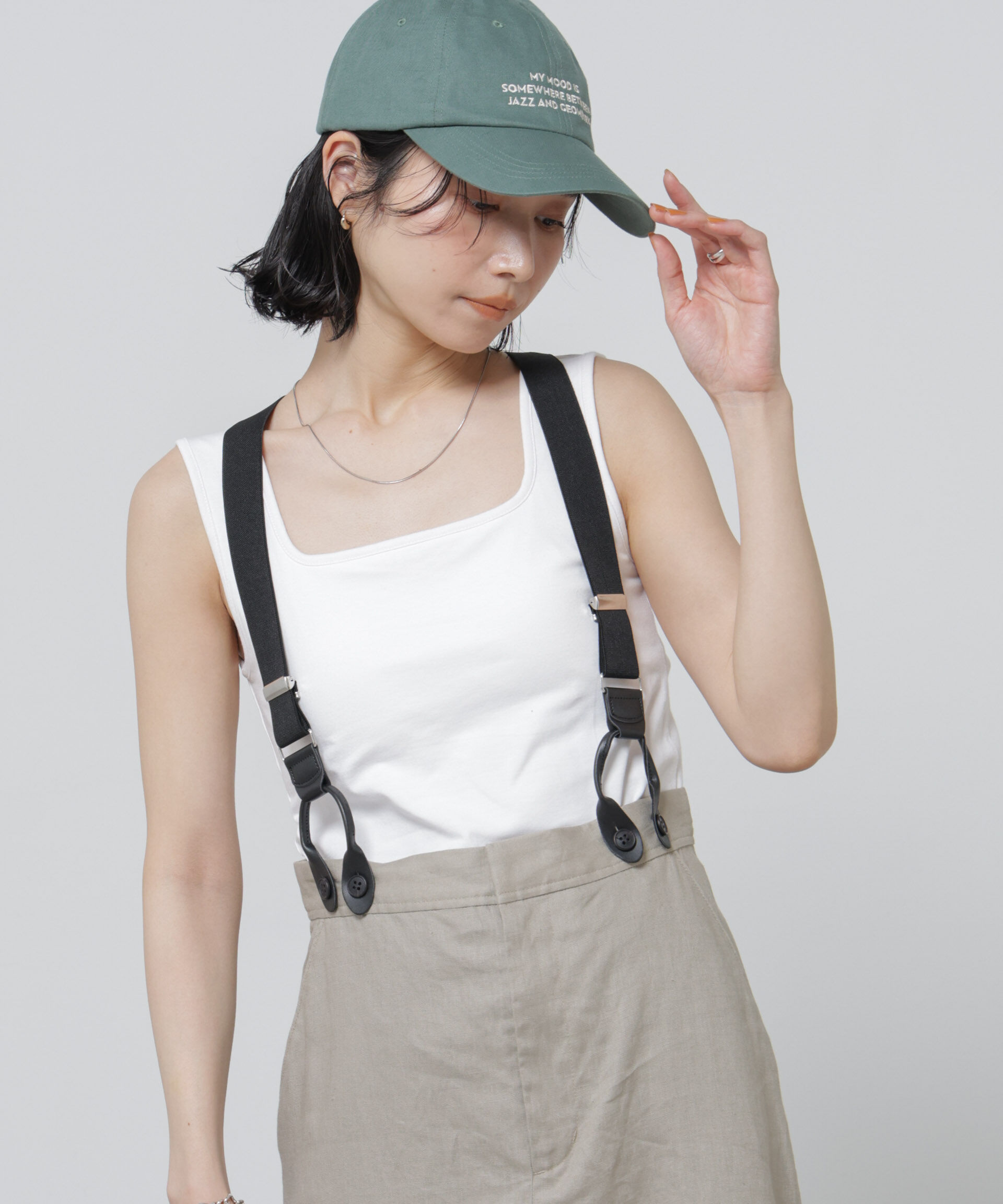 NANO universe「Anti Soaked(R) 汗染み防止カップ付きタンクトップ」|Tシャツ・カットソー|ホワイト