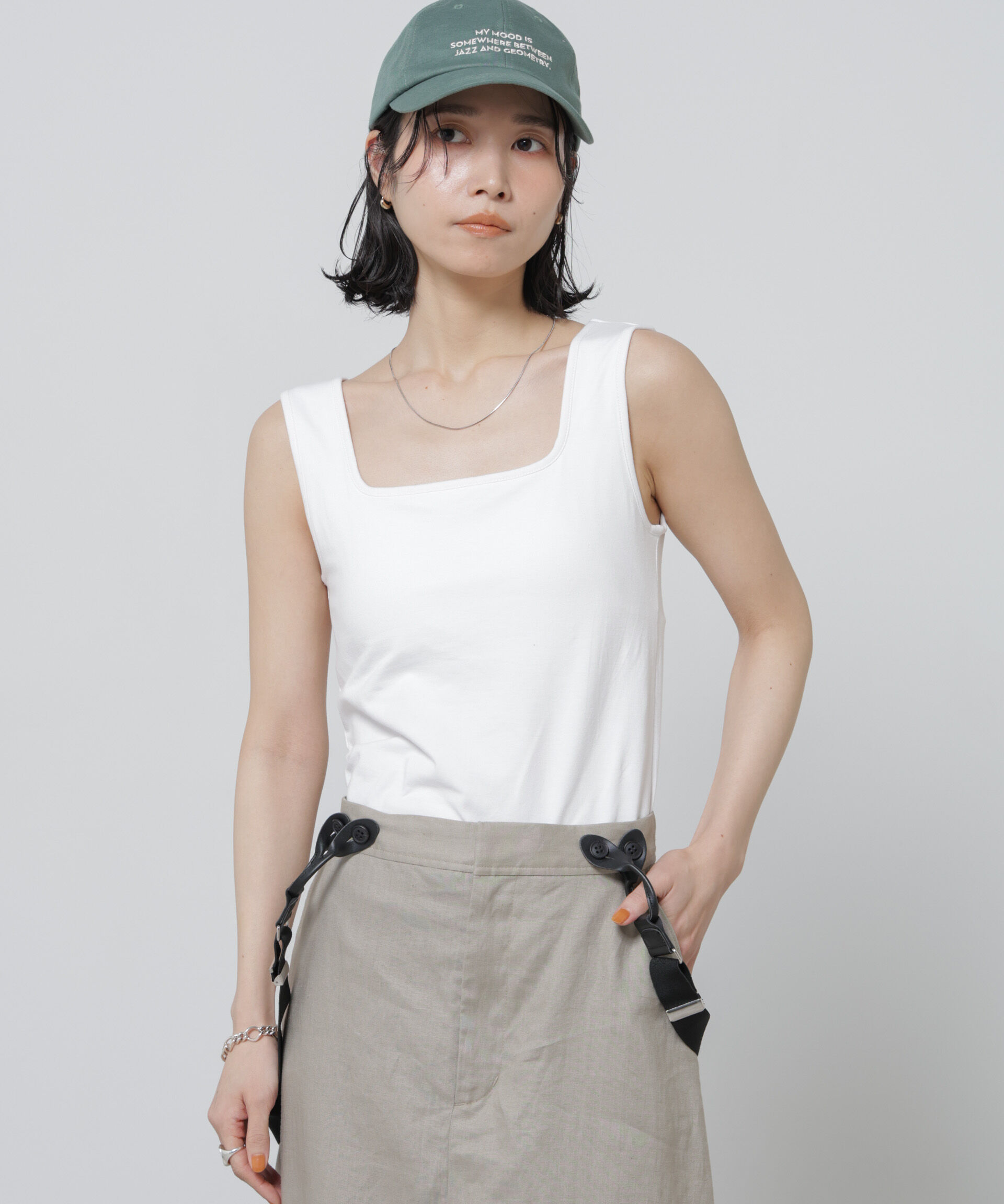 NANO universe「Anti Soaked(R) 汗染み防止カップ付きタンクトップ」|Tシャツ・カットソー|