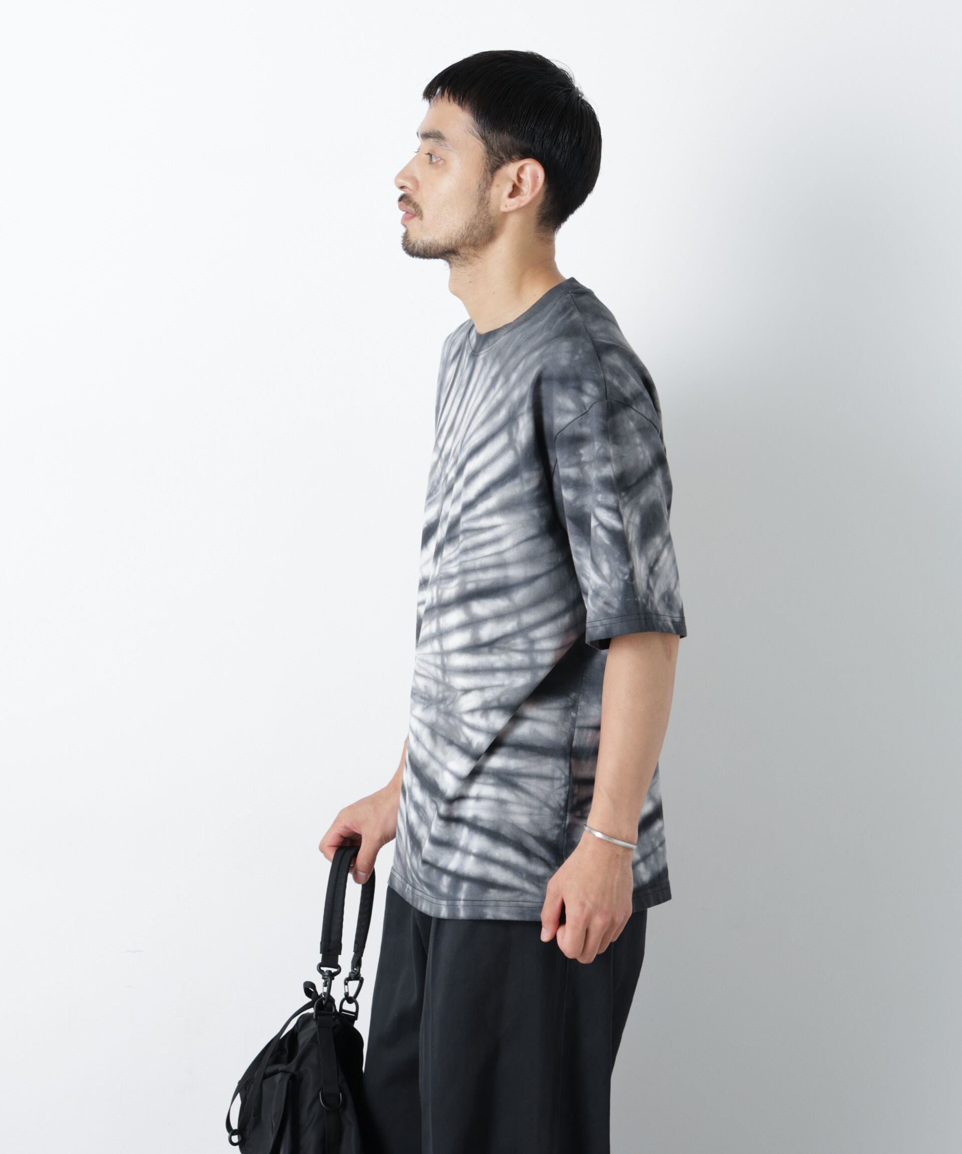 NANO universe「ブラックタイダイTシャツ」|Tシャツ・カットソー|
