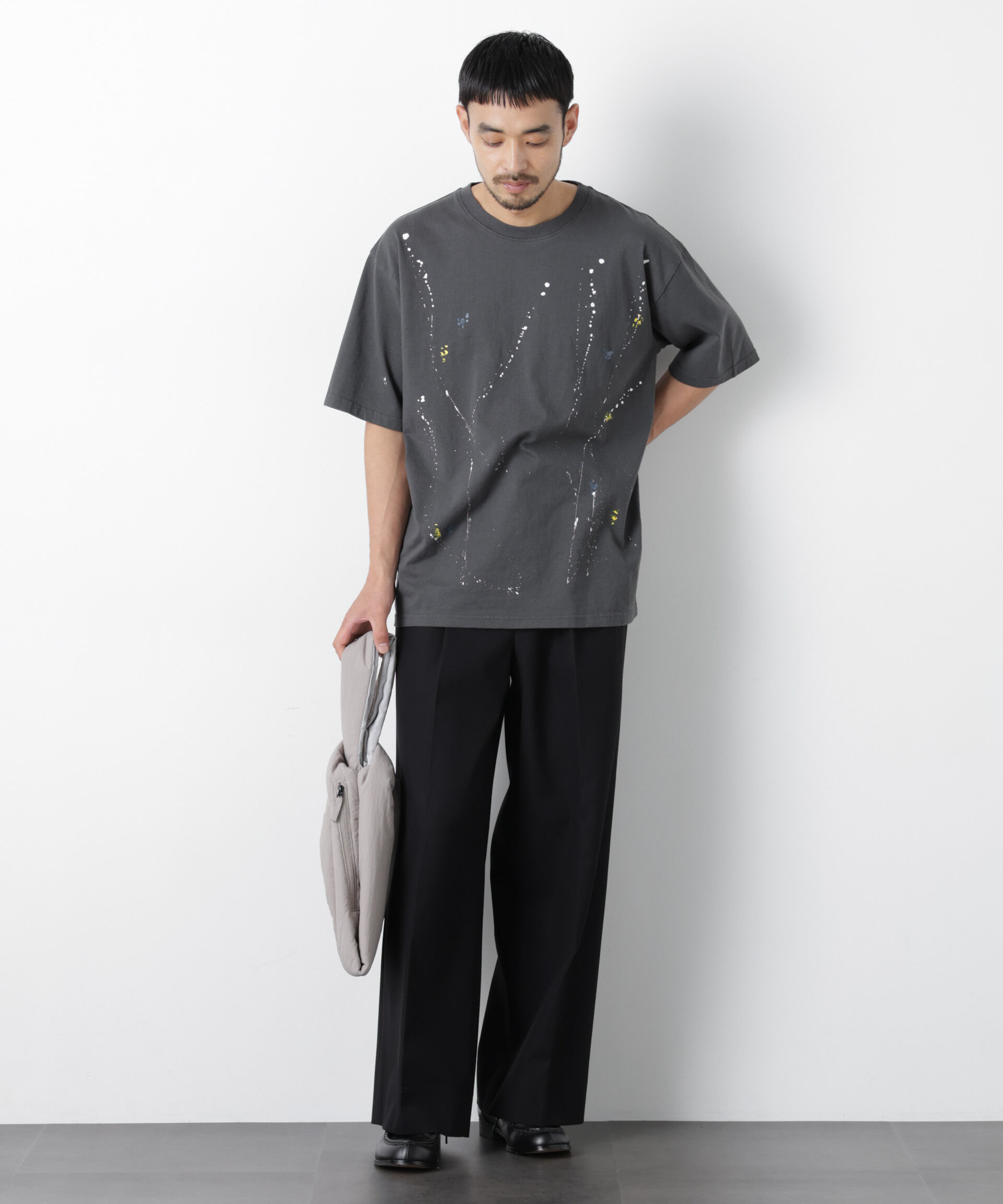 NANO universe「ブラックタイダイTシャツ」|Tシャツ・カットソー|