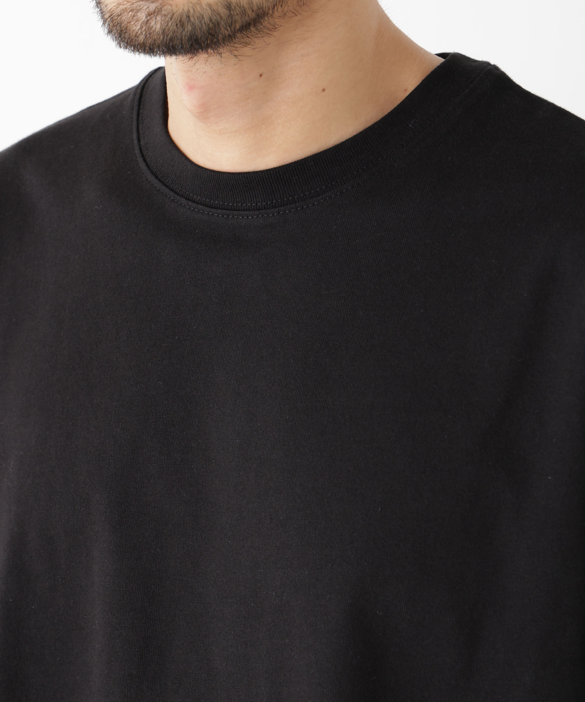 NANO universe「WEB限定/度詰めプレーティングクロップドTシャツ長袖」|Tシャツ・カットソー|
