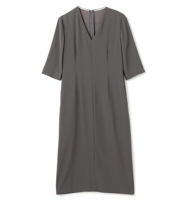 BEIGE,「【洗える】CINDY / Vネックハーフスリーブワンピース」|ワンピース|