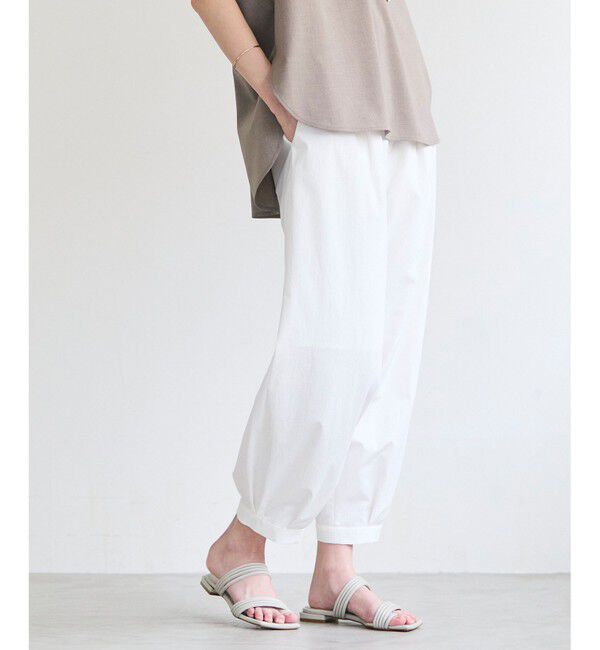 BEIGE,「【Precious掲載】YANN / 裾カフス イージーアンクルパンツ」|その他|White
