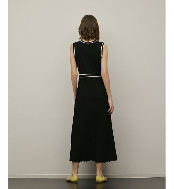 GRACE CONTINENTAL「バイカラーボウタイニットワンピース」|ワンピース|
