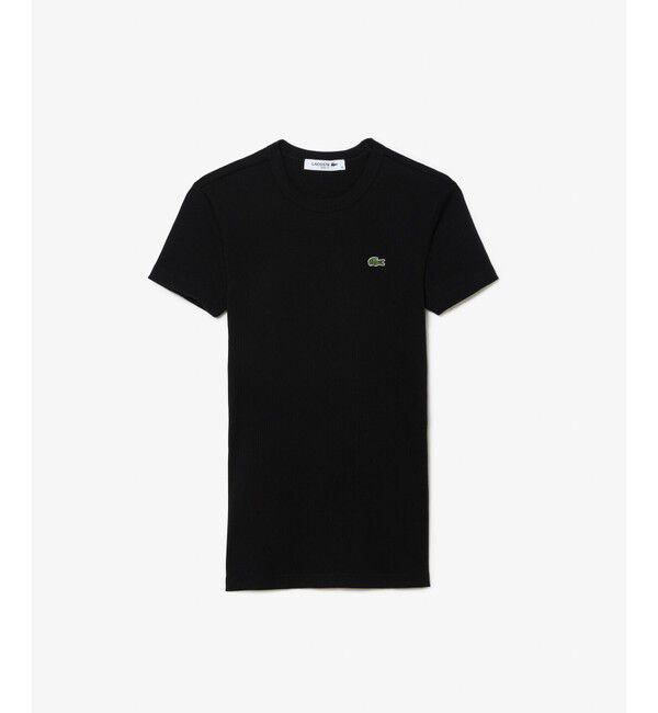 LACOSTE「タイトフィットリブニットTシャツ」|Tシャツ・カットソー|