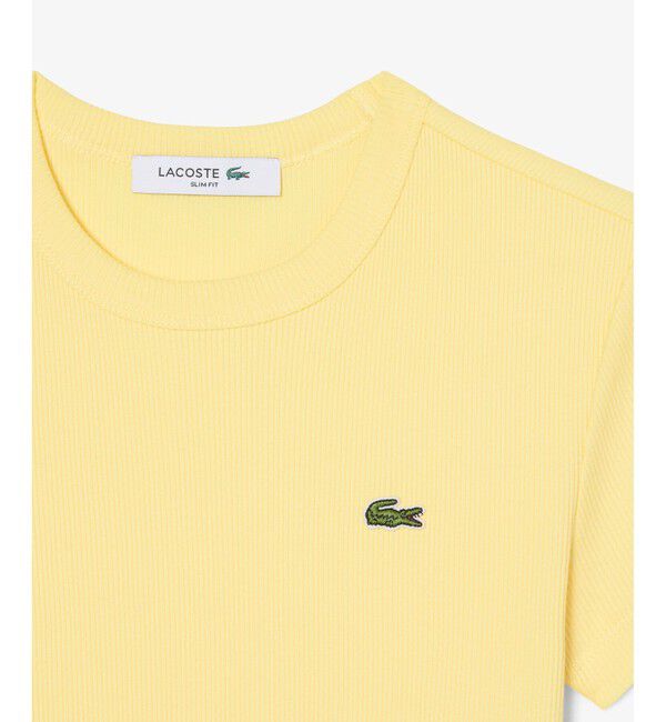 LACOSTE「タイトフィットリブニットTシャツ」|Tシャツ・カットソー|
