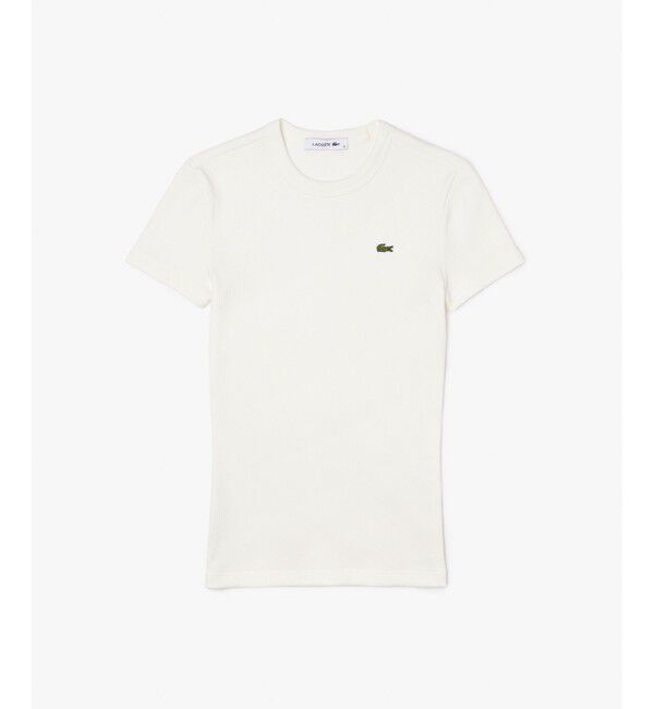 LACOSTE「タイトフィットリブニットTシャツ」|Tシャツ・カットソー|