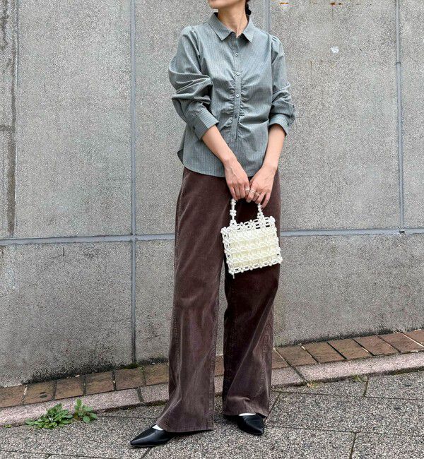 fredy emue「【WEB限定カラーあり】フロントギャザーコンパクトシャツ」|シャツ・ブラウス|