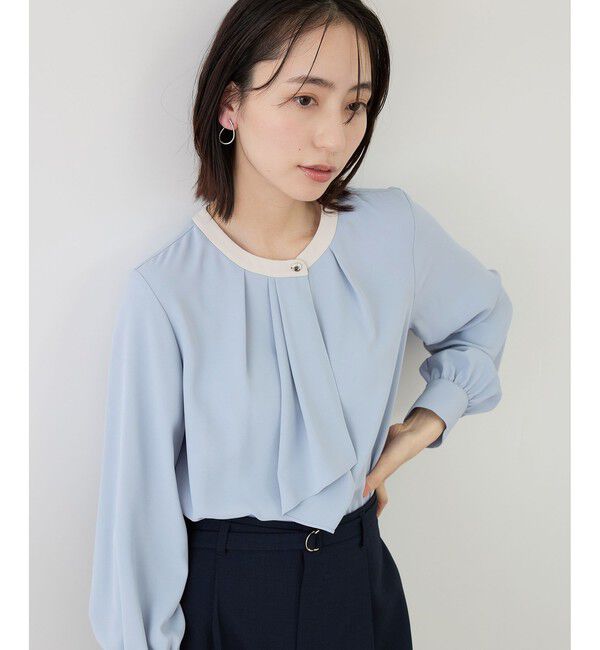 Rope&rsquo;Picnic「【WEB限定サイズ】配色アソートボウタイブラウス」|シャツ・ブラウス|
