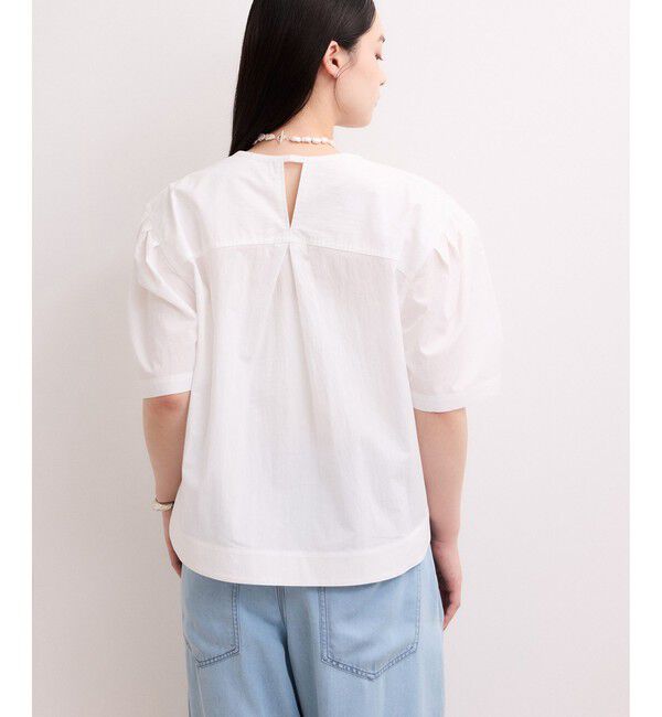 ADAM ET ROPE'「【WEB限定】タックスリーブブラウス」|シャツ・ブラウス|