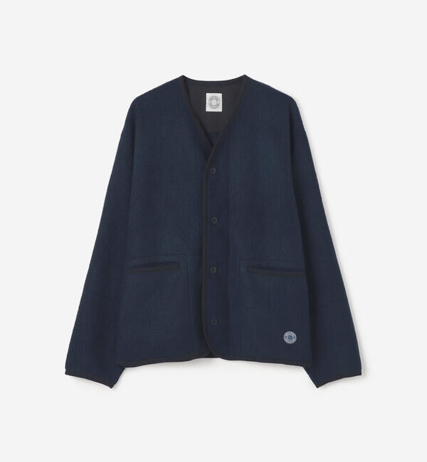  「ORCIVAL | ブラッシュドフリース Vネックカーディガン MEN」|その他|BLUE