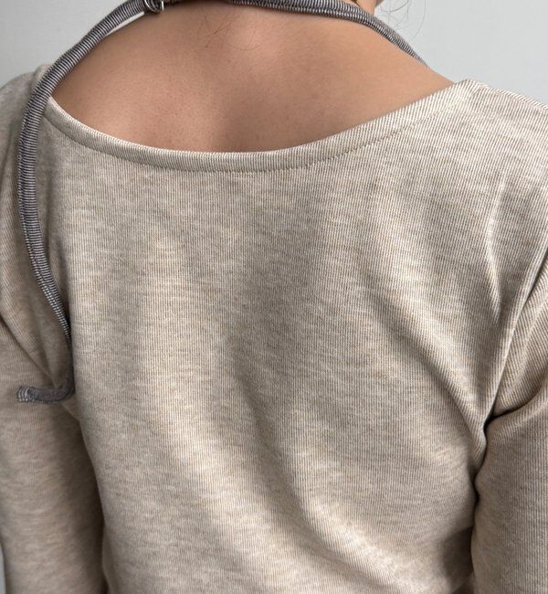  「【WEB限定/セット着用可能】カシミアタッチスムースレイヤード風カーディガン」|Tシャツ・カットソー|