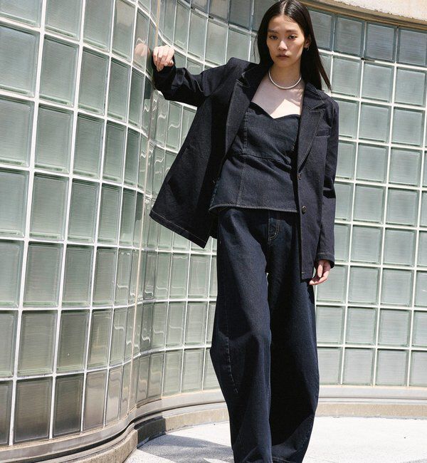  「【2026AW Debut】【UNFORM】コクーンデニムパンツ」|チノ|