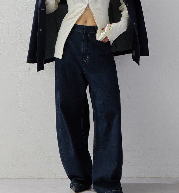  「【2026AW Debut】【UNFORM】コクーンデニムパンツ」|チノ|