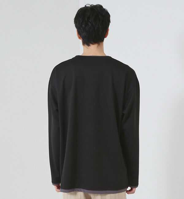 ABAHOUSE「【レイヤード】キーネック ロングスリーブ Tシャツ」|Tシャツ・カットソー|