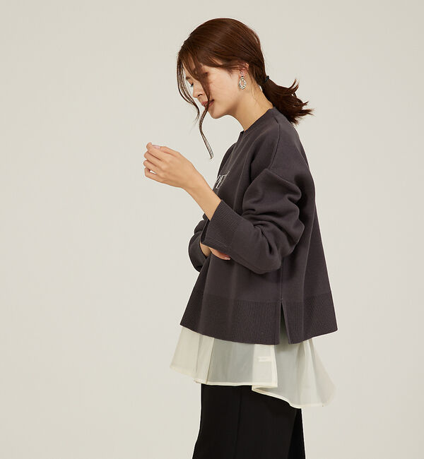 abahouse mavie「ロゴジャガードニット」|ニット・セーター|