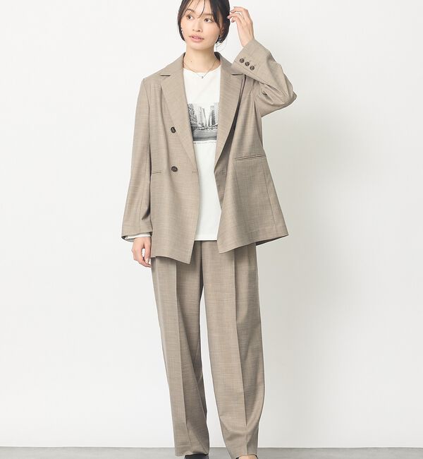 abahouse mavie「【セットアップ対応】ライトメランジタックスラックス」|スラックス|