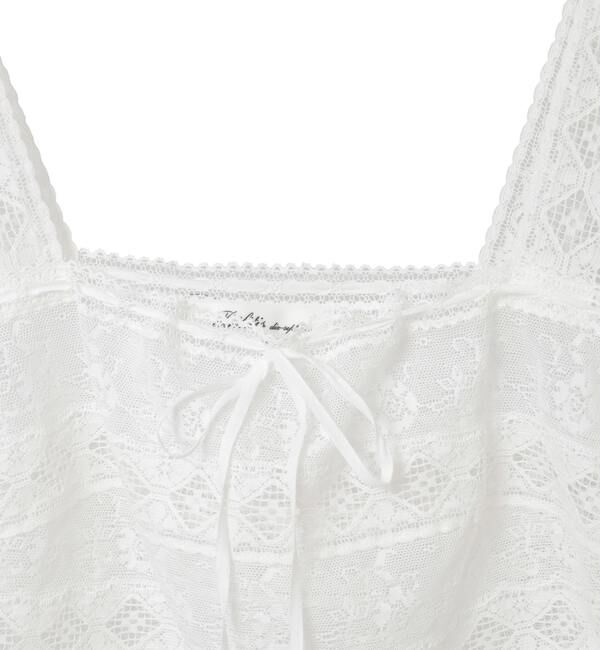 TIARA「【Bilitis dix-sept ans/ビリティス・ディセッタン】Lace Combination Camisole」|シャツ・ブラウス|
