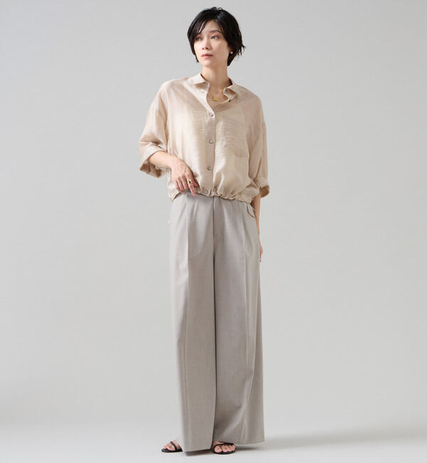 Liesse「シアークロップドシャツ」|シャツ・ブラウス|