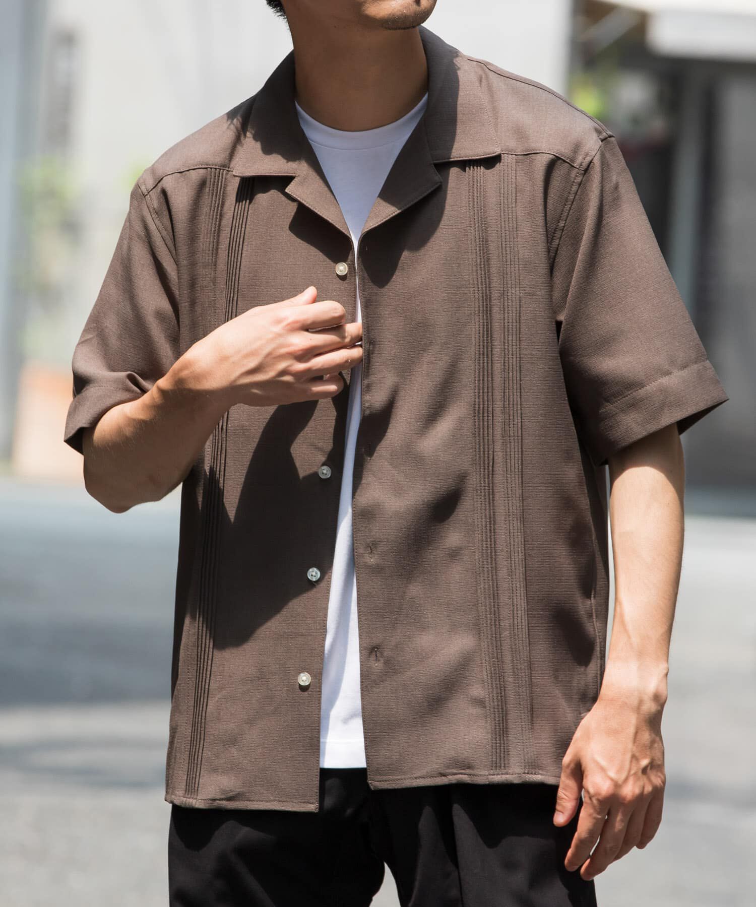 URBAN RESEARCH ROSSO「『WEB限定』『XLサイズあり』ウォッシャブルドライタッチ半袖シャツ」|シャツ・ブラウス|