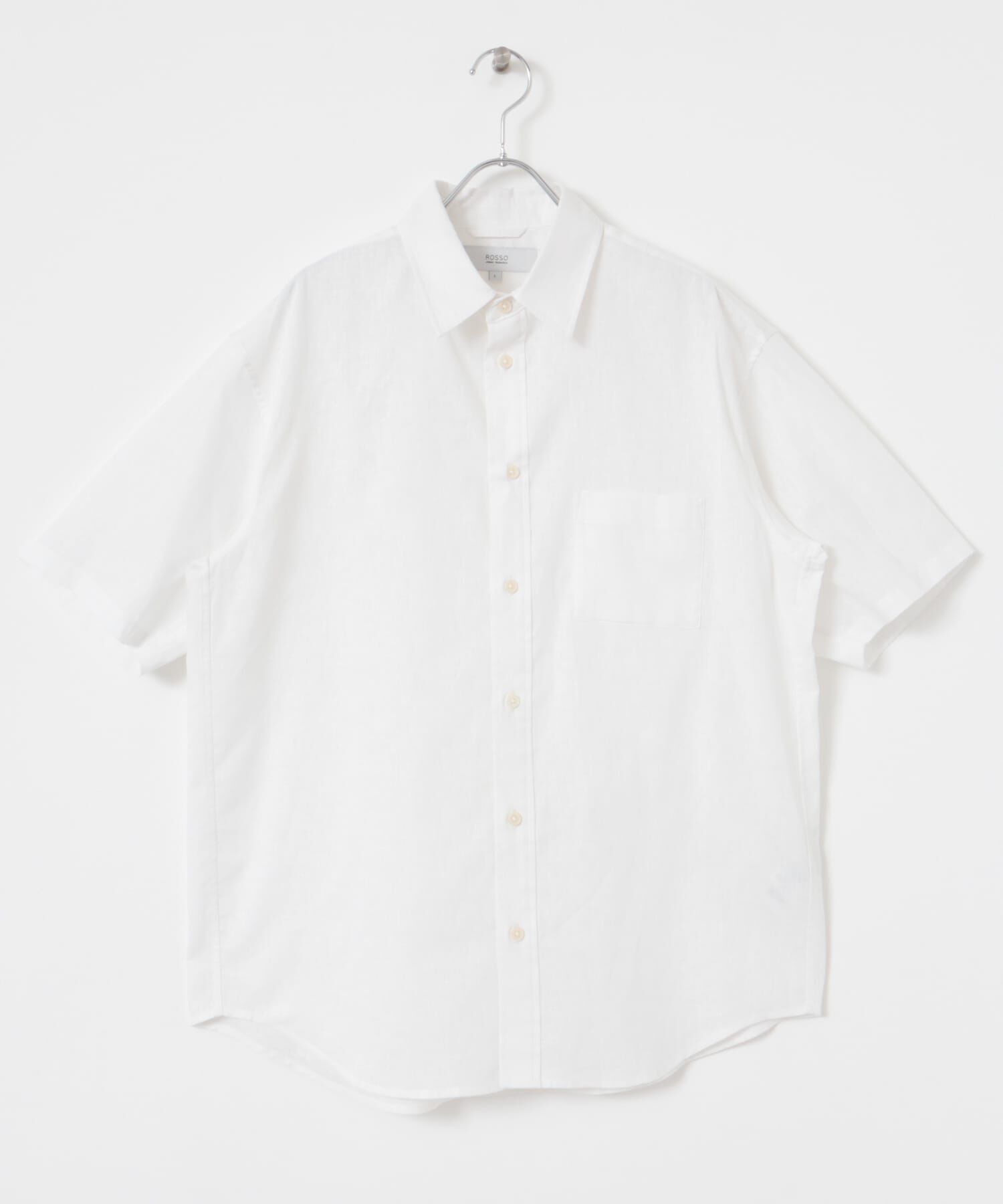 URBAN RESEARCH ROSSO「『XLサイズあり』リラックスコットンリネンレギュラーカラー半袖シャツ」|シャツ・ブラウス|