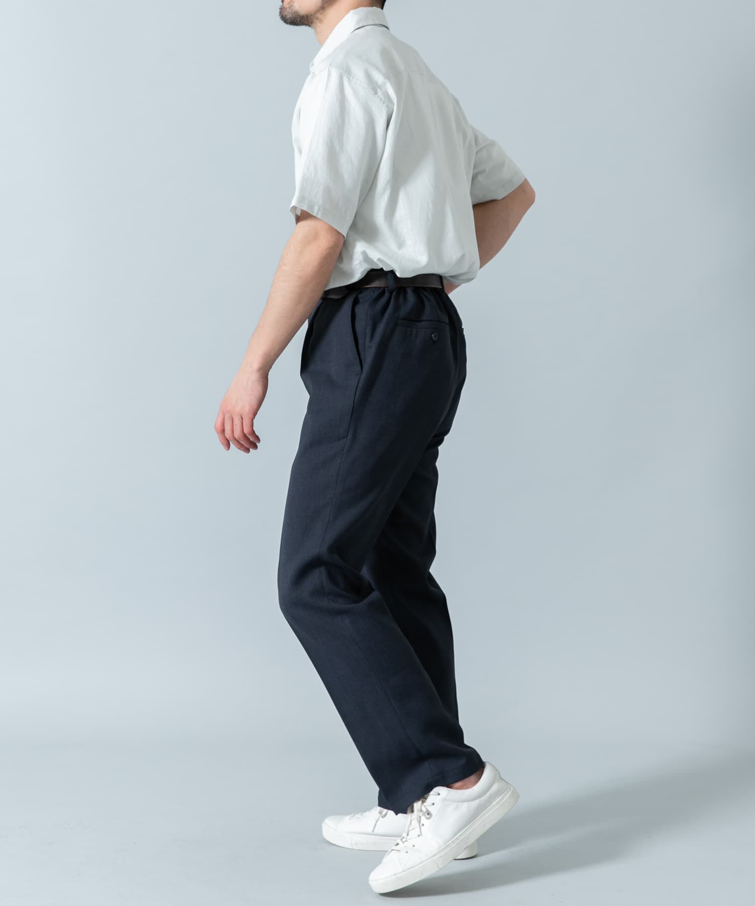 URBAN RESEARCH ROSSO「『XLサイズあり』リラックスコットンリネンレギュラーカラー半袖シャツ」|シャツ・ブラウス|