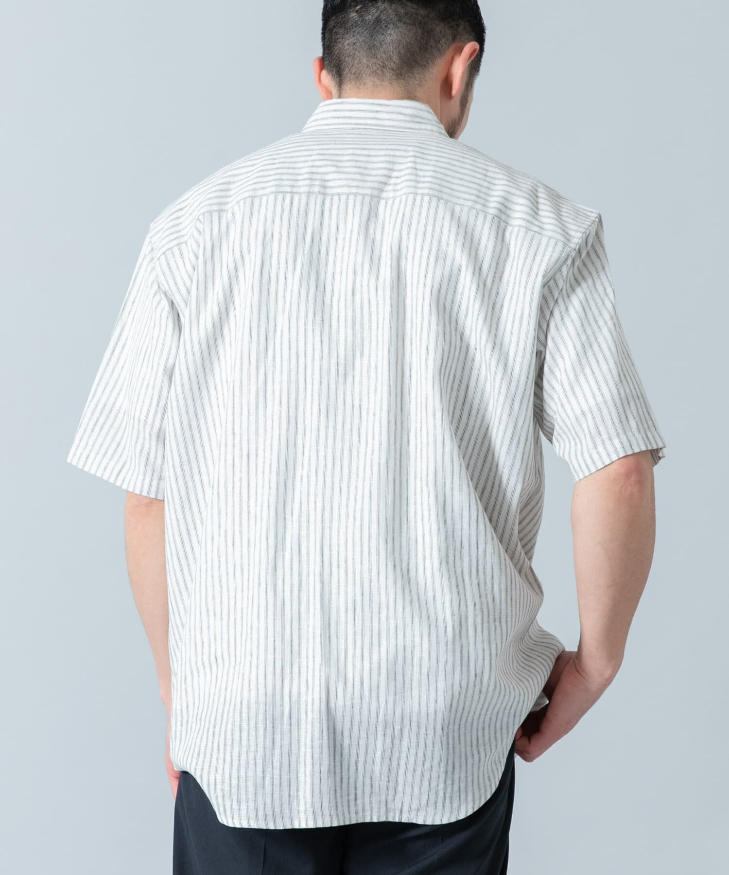 URBAN RESEARCH ROSSO「『XLサイズあり』リラックスコットンリネンレギュラーカラー半袖シャツ」|シャツ・ブラウス|