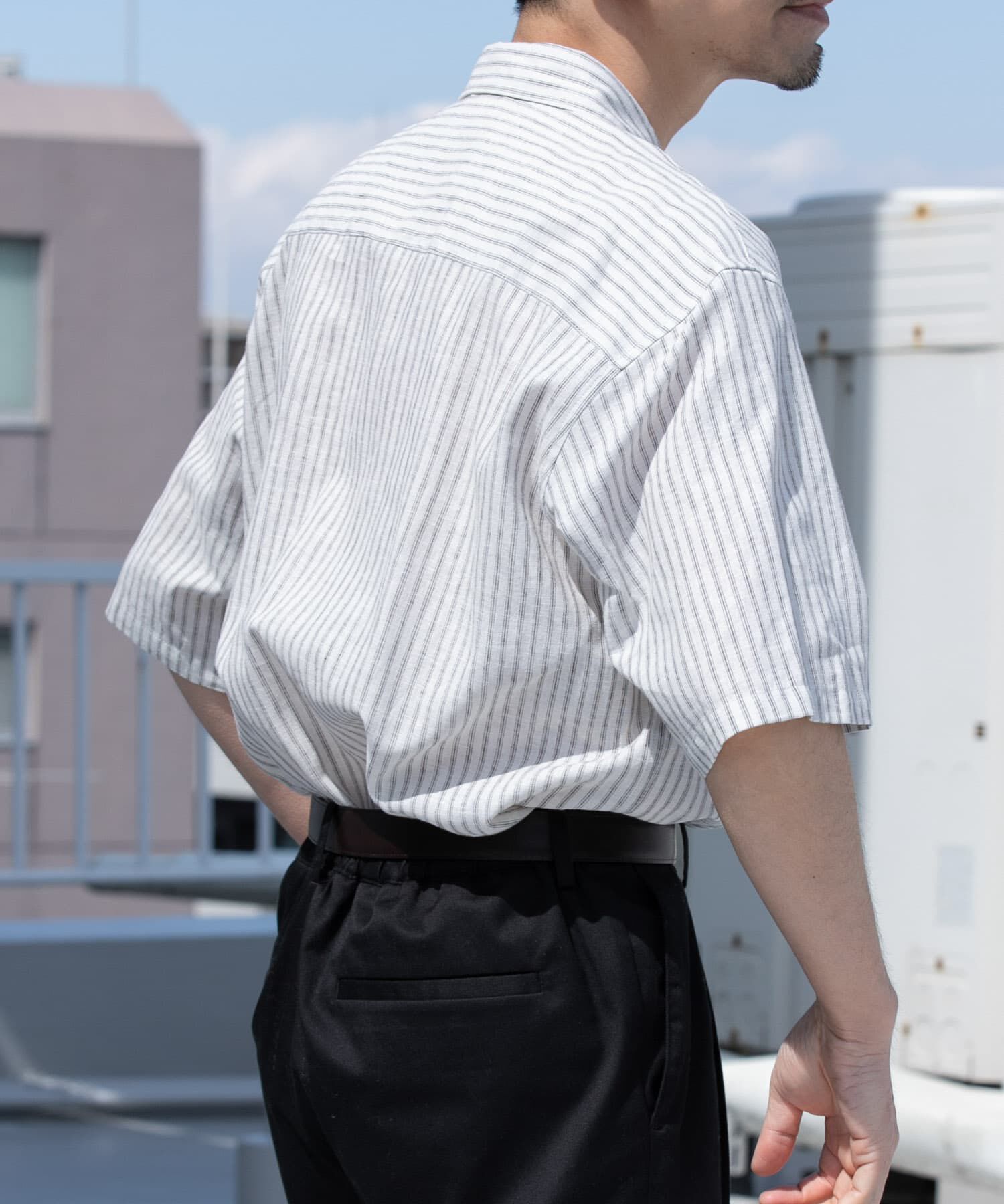URBAN RESEARCH ROSSO「『XLサイズあり』リラックスコットンリネンレギュラーカラー半袖シャツ」|シャツ・ブラウス|