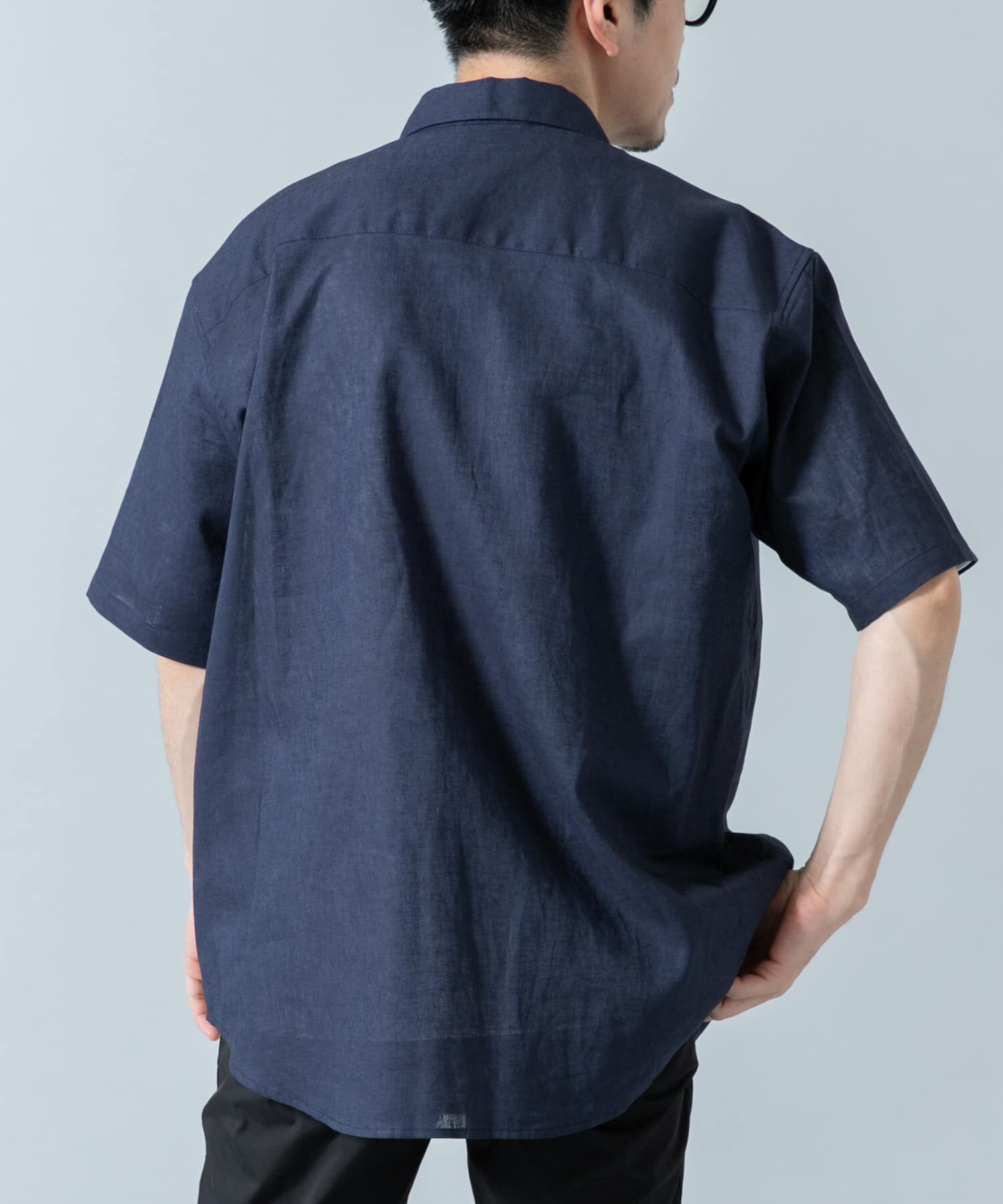 URBAN RESEARCH ROSSO「『XLサイズあり』リラックスコットンリネンレギュラーカラー半袖シャツ」|シャツ・ブラウス|