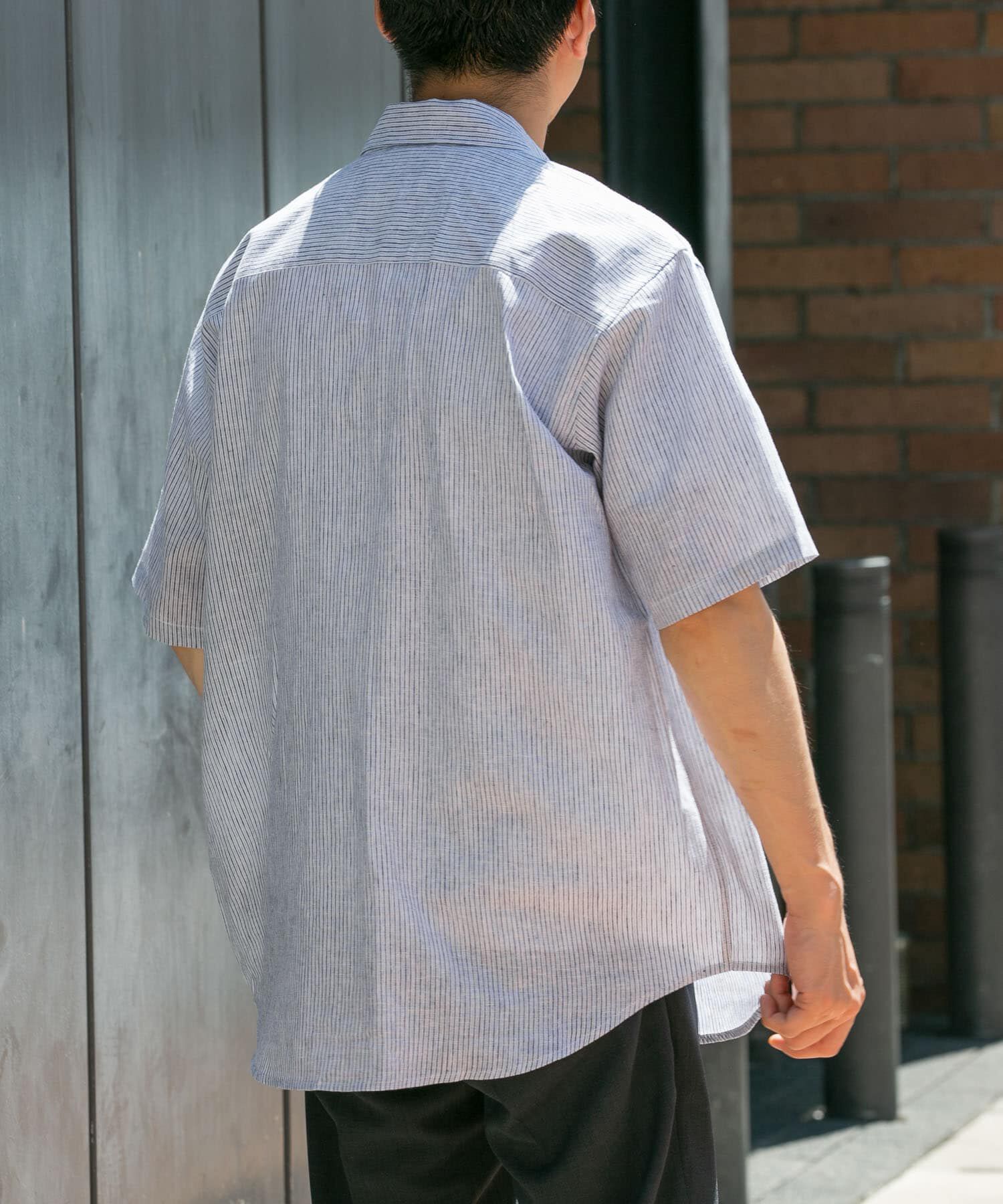 URBAN RESEARCH ROSSO「『XLサイズあり』リラックスコットンリネンレギュラーカラー半袖シャツ」|シャツ・ブラウス|