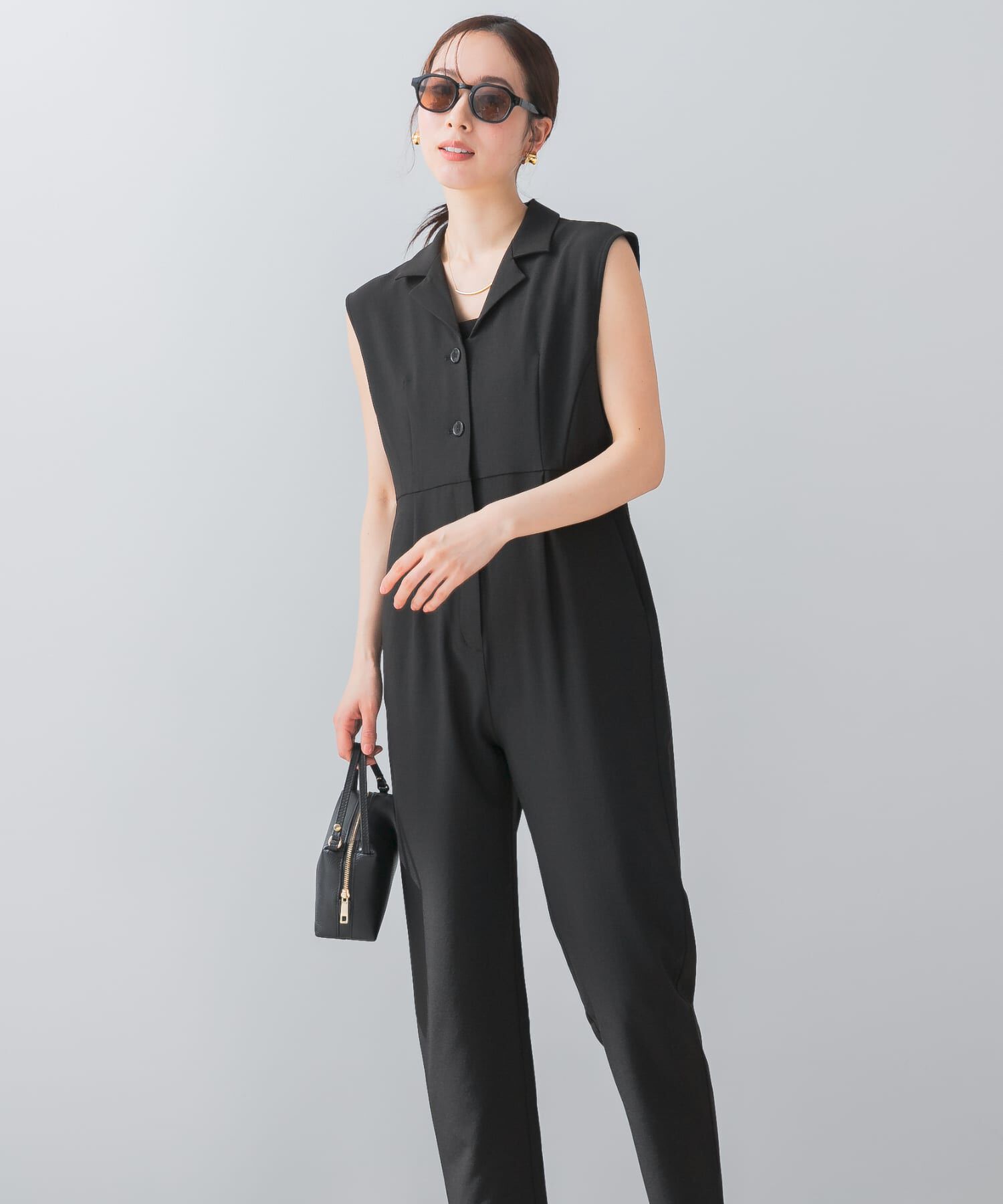 URBAN RESEARCH ROSSO「『UR TECH DRYLUXE』F by ROSSO　オープンカラーオールインワン」|スカート|